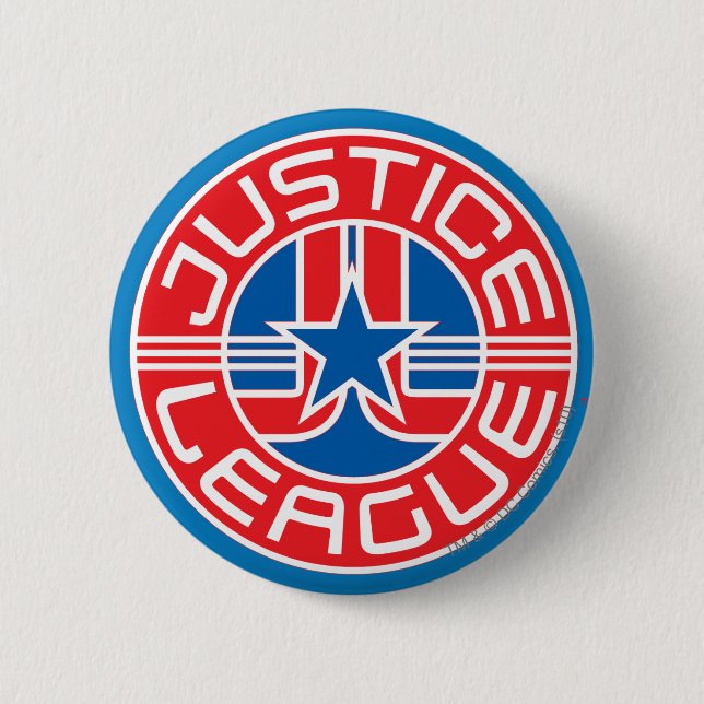 Justice League Logo 6 Cm Round Badge (Front)