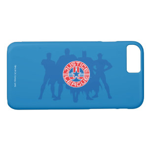 Justice League Logo and Solid Character Background iPhone 8/7 Case