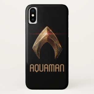 Justice League   Metallic Aquaman Symbol iPhone X Case