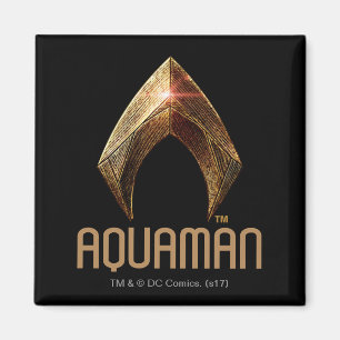 Justice League   Metallic Aquaman Symbol Magnet
