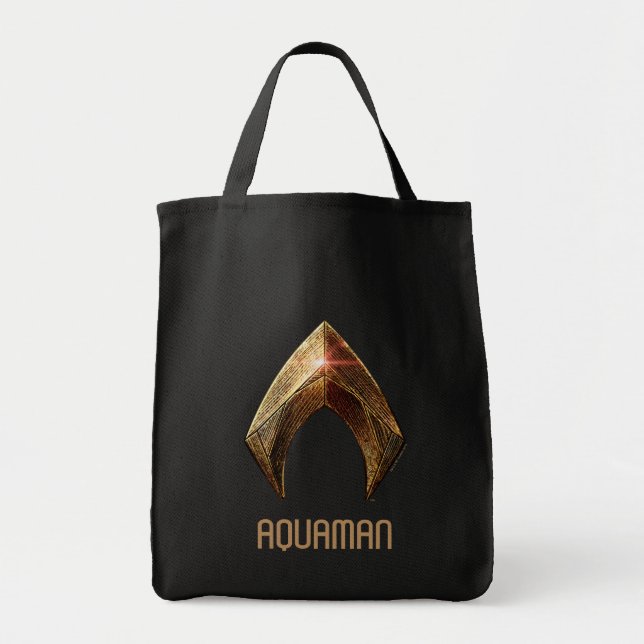 Justice League | Metallic Aquaman Symbol Tote Bag (Front)