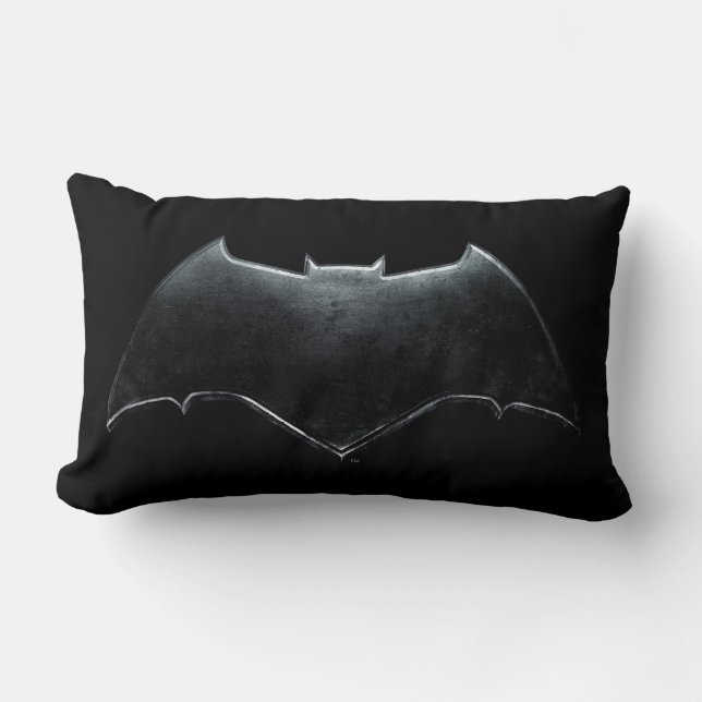 Justice League | Metallic Batman Symbol Lumbar Cushion (Front)
