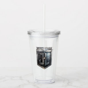 Justice League   Metallic JL Shield Acrylic Tumbler