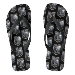 Justice League Metallic JL Shield Flip Flops
