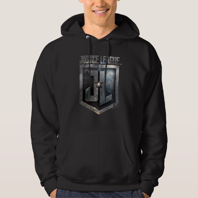 Justice League | Metallic JL Shield Hoodie (Front)