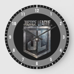 Justice League Metallic JL Shield Large Clock