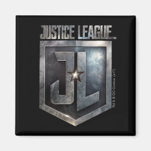 Justice League Metallic JL Shield Magnet