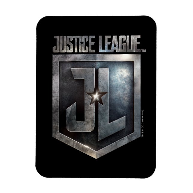 Justice League | Metallic JL Shield Magnet (Vertical)