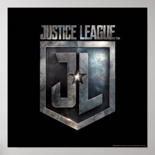 Justice League   Metallic JL Shield Poster