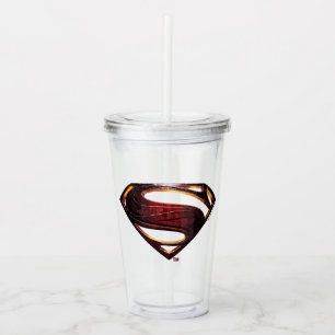 Justice League   Metallic Superman Symbol Acrylic Tumbler