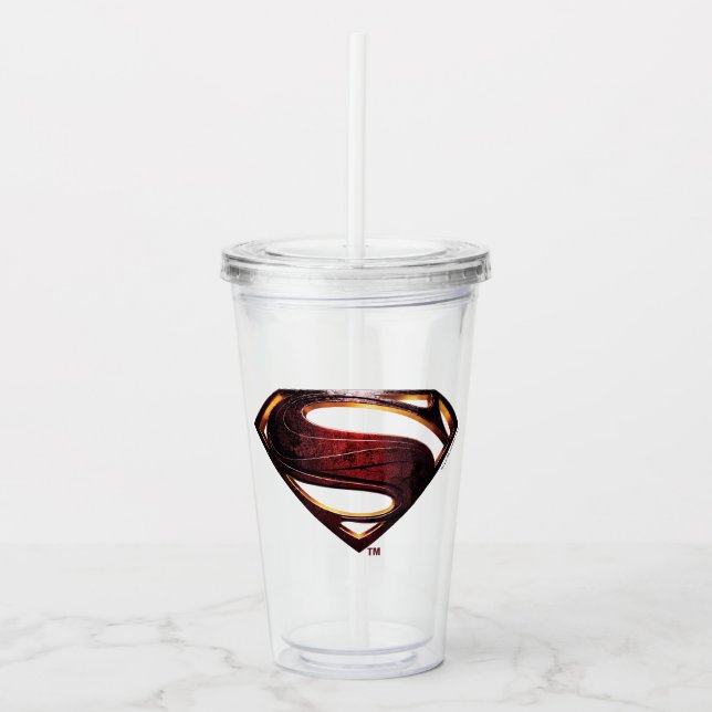 Justice League | Metallic Superman Symbol Acrylic Tumbler (Front)