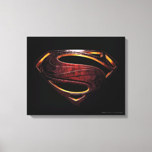 Justice League   Metallic Superman Symbol Canvas Print