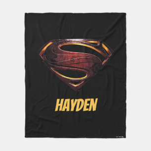 Justice League   Metallic Superman Symbol Fleece Blanket