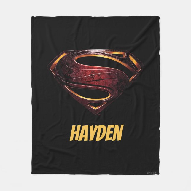 Justice League | Metallic Superman Symbol Fleece Blanket (Front)