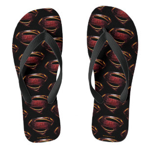 Justice League Metallic Superman Symbol Flip Flops