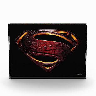 Justice League   Metallic Superman Symbol Photo Block
