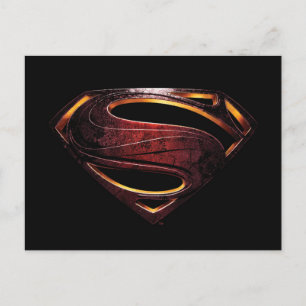Justice League   Metallic Superman Symbol Postcard