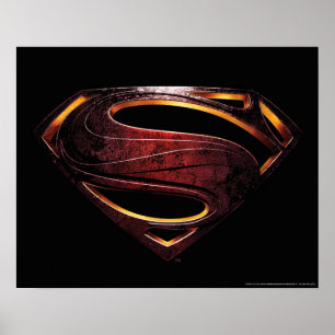 Justice League   Metallic Superman Symbol Poster