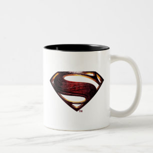 Justice League   Metallic Superman Symbol Two-Tone Coffee Mug