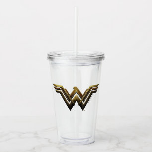 Justice League   Metallic Wonder Woman Symbol Acrylic Tumbler