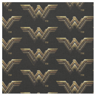 Justice League Metallic Wonder Woman Symbol Fabric