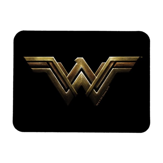 Justice League | Metallic Wonder Woman Symbol Magnet (Horizontal)