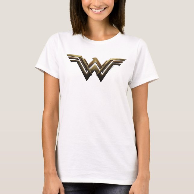 Justice League | Metallic Wonder Woman Symbol T-Shirt (Front)