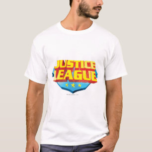Justice League Name and Shield Logo T-Shirt