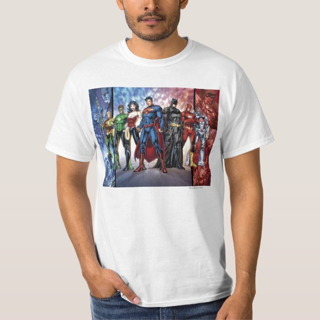 Justice League | New 52 Justice League Line Up T-Shirt (Front)