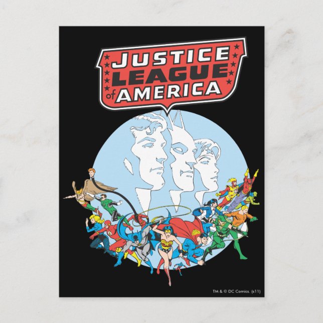Justice League of America Group Postcard (Front)
