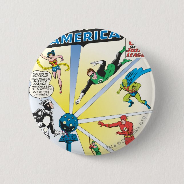 Justice League of America Issue #12 - June 6 Cm Round Badge (Front)