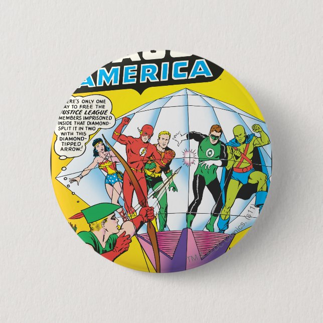 Justice League of America Issue #4 - May 6 Cm Round Badge (Front)