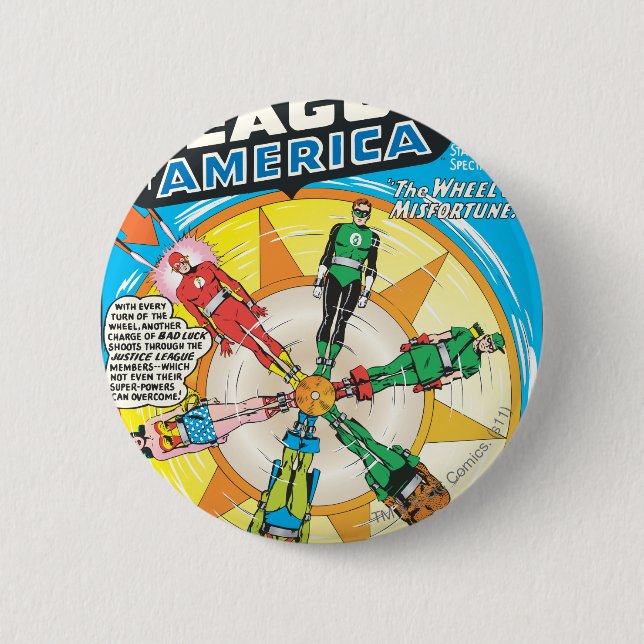 Justice League of America Issue #6 - Sept 6 Cm Round Badge (Front)