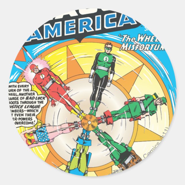 Justice League of America Issue #6 - Sept Classic Round Sticker (Front)