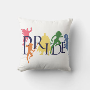 Justice League Pride Character Silhouettes Cushion