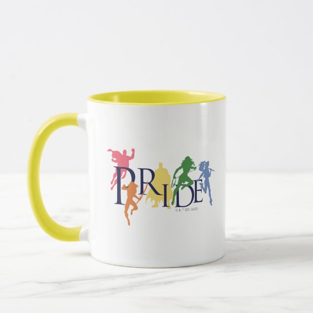 Justice League Pride Character Silhouettes Mug (Left)