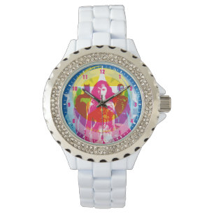 Justice League Retro Group & Logo Pop Art Watch