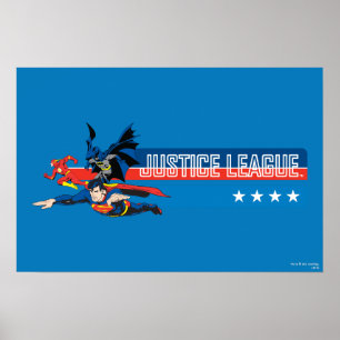 Justice League Stars and Stripes Poster