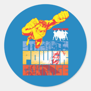 Justice League Strength. Power. Courage. Character Classic Round Sticker