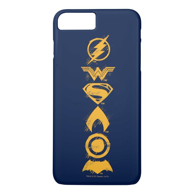 Justice League | Stylised Team Symbols Lineup Case-Mate iPhone Case (Back)