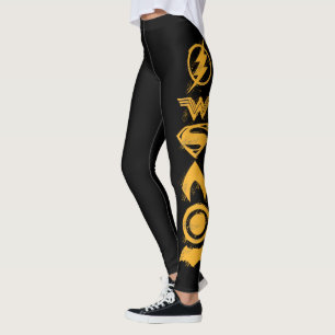 Justice League   Stylised Team Symbols Lineup Leggings