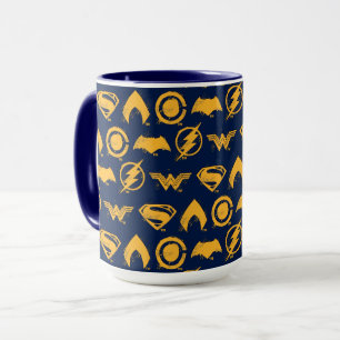 Justice League   Stylised Team Symbols Lineup Mug