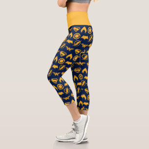 Justice League   Stylized Team Symbols Lineup Capri Leggings