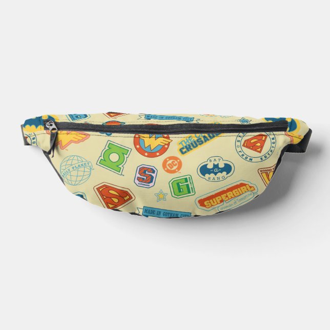 Justice League Super Hero Badge Pattern Bum Bags (Lay Down)