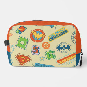Justice League Super Hero Badge Pattern Dopp Kit