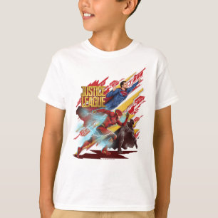 Justice League   Superman, Flash, & Batman Badge T-Shirt
