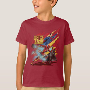 Justice League   Superman, Flash, & Batman Badge T-Shirt
