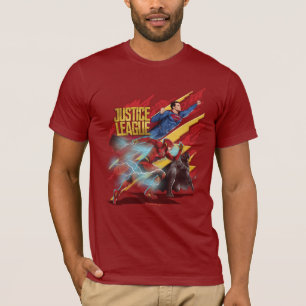 Justice League   Superman, Flash, & Batman Badge T-Shirt