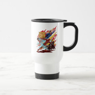 Justice League Superman, Flash, & Batman Badge Travel Mug