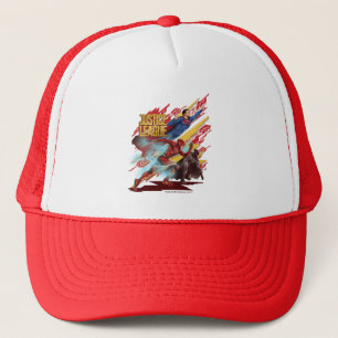 Justice League   Superman, Flash, & Batman Badge Trucker Hat